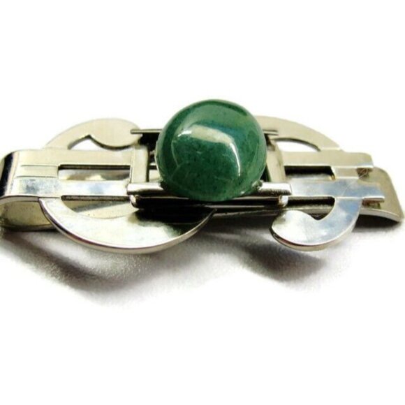 Green Dollar S Money Clip Silver Tone Cash Holder Wallet Credit Card ID - Picture 9 of 9